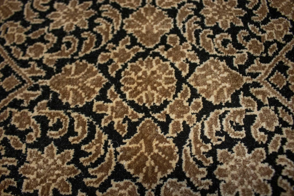 Black Floral Extra Fine 3X5 Herati Oriental Rug