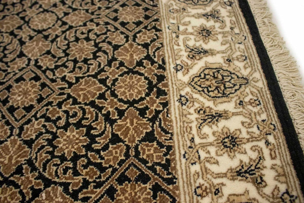 Black Floral Extra Fine 3X5 Herati Oriental Rug