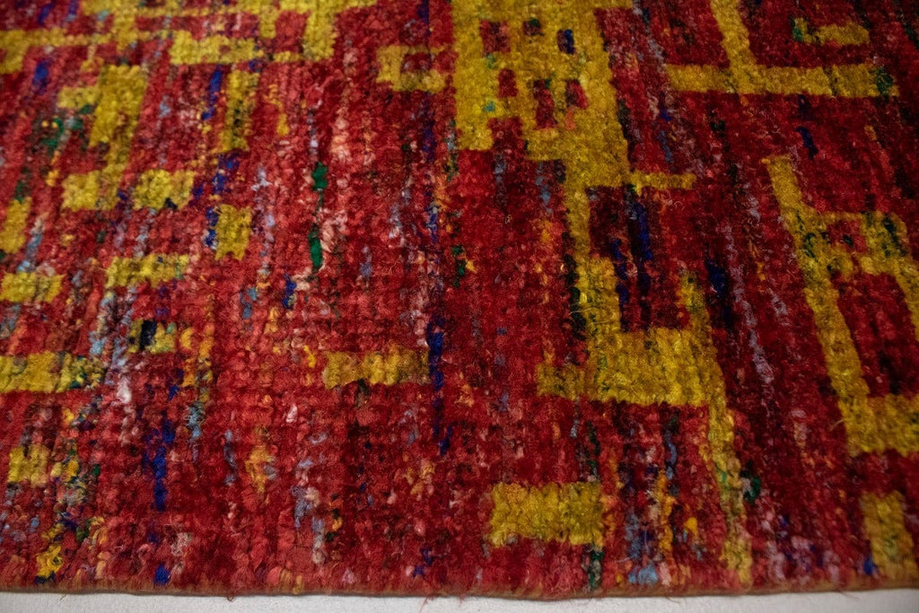 Multicolored Modern 3'8X5'6 Indo Gabbeh Oriental Rug