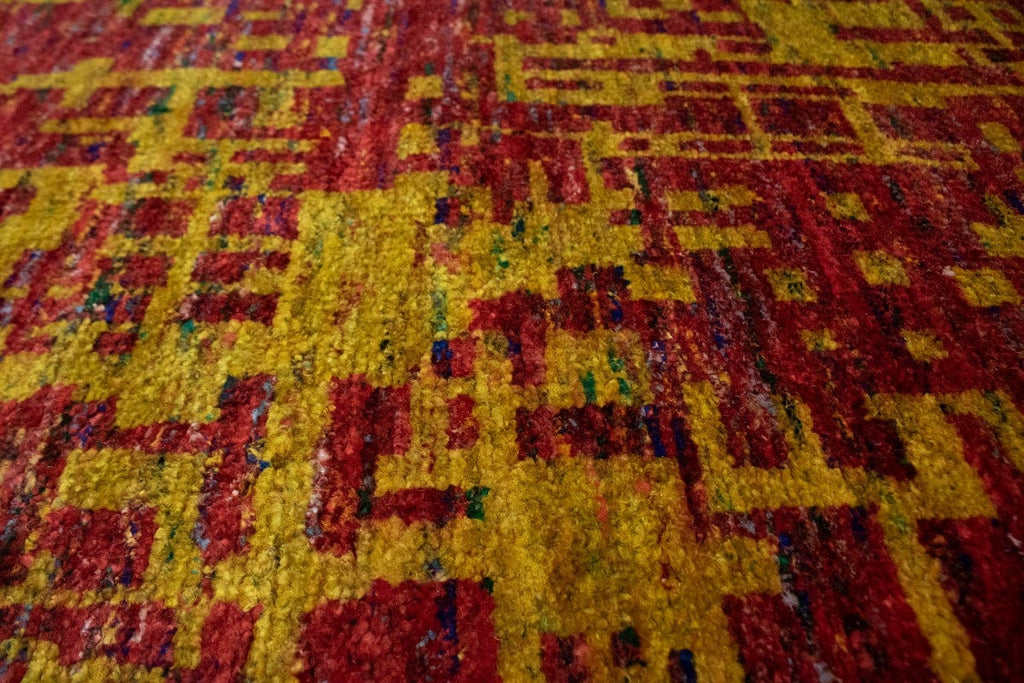 Multicolored Modern 3'8X5'6 Indo Gabbeh Oriental Rug