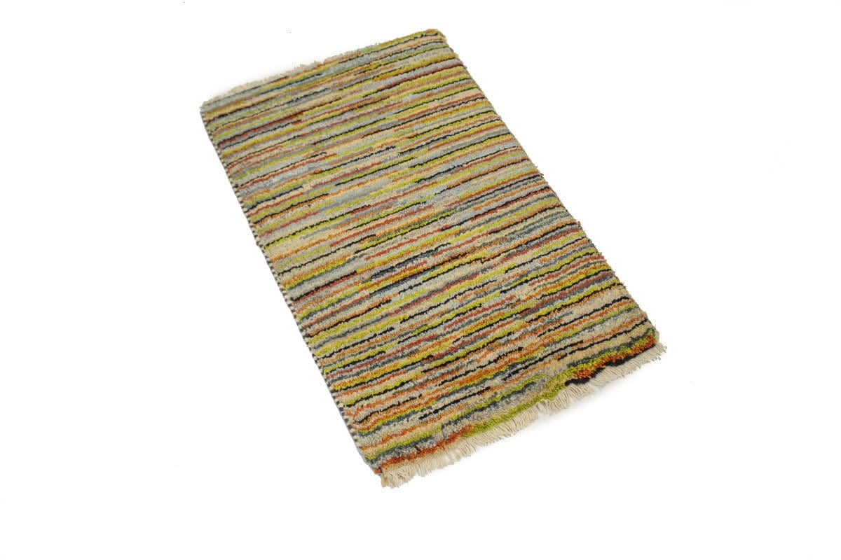 Multicolored Tribal Stripes 2X3 Indo-Gabbeh Oriental Rug