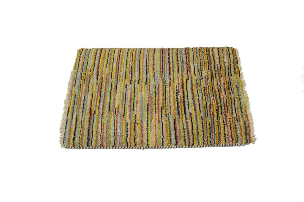 Multicolored Tribal Stripes 2X3 Indo-Gabbeh Oriental Rug