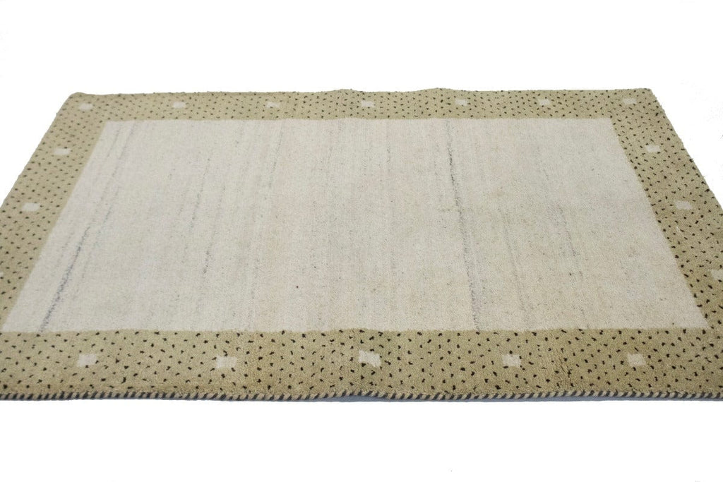 Cream Tribal 4X6 Indo-Gabbeh Oriental Rug