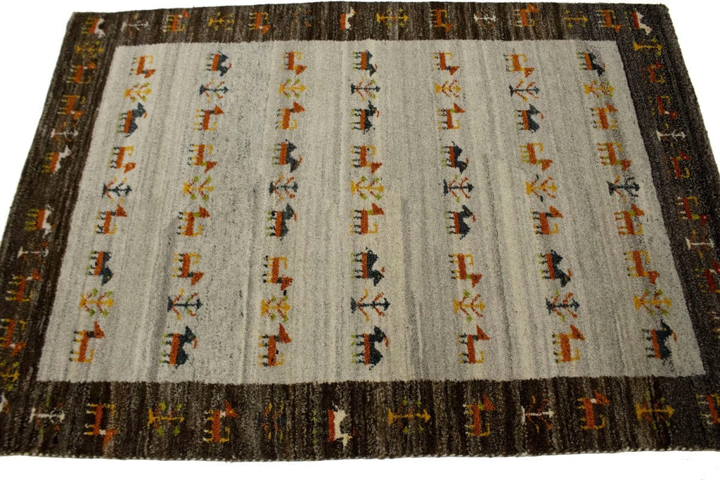 Brown Tribal 4X6 Indo-Gabbeh Oriental Rug