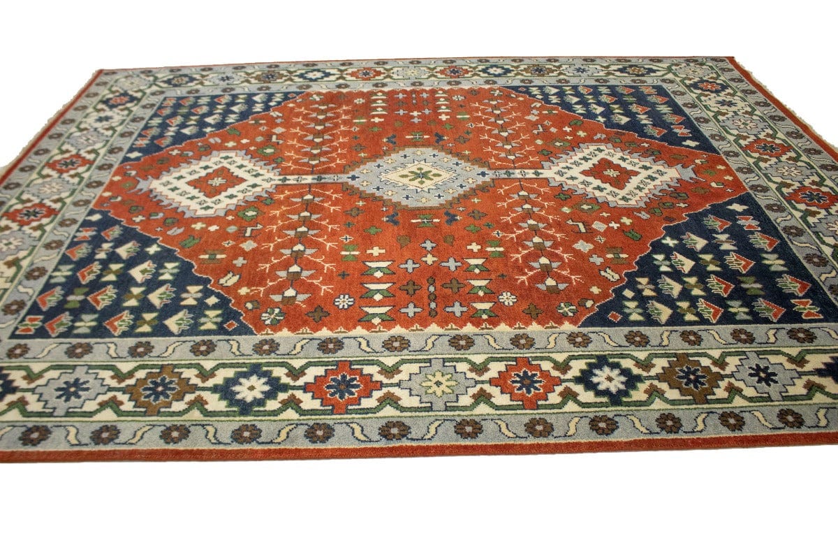 Rust Geometric 9X12 Yalameh Oriental Rug