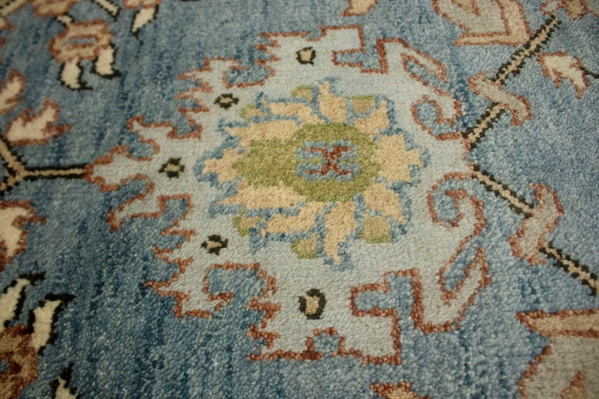 Blue Floral 9X12 Indo-Mahal Oriental Rug