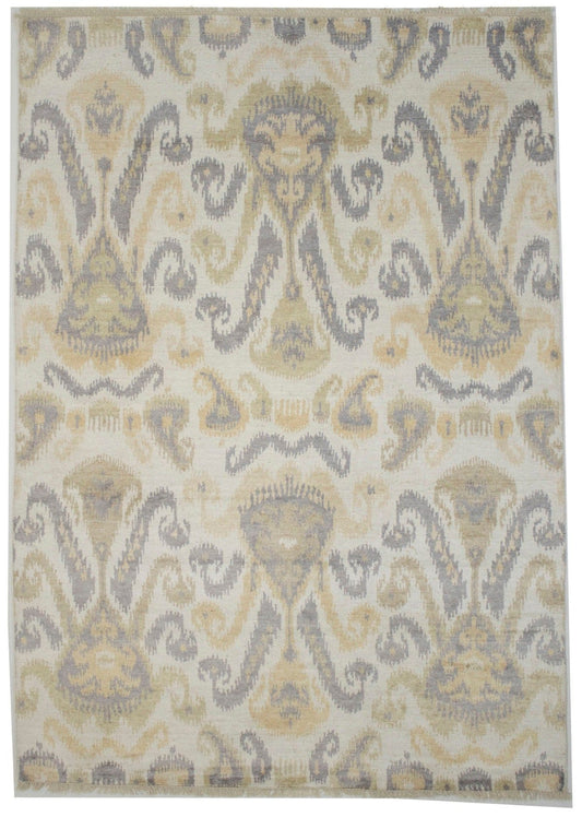 Cream Abstract 6X9 Modern Oriental Rug