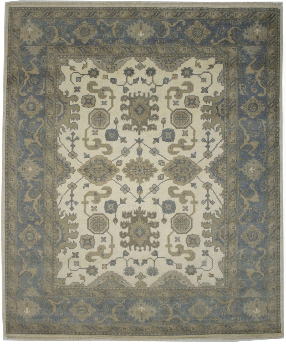 Floral Cream 8X10 Casual Oushak Chobi Oriental Rug