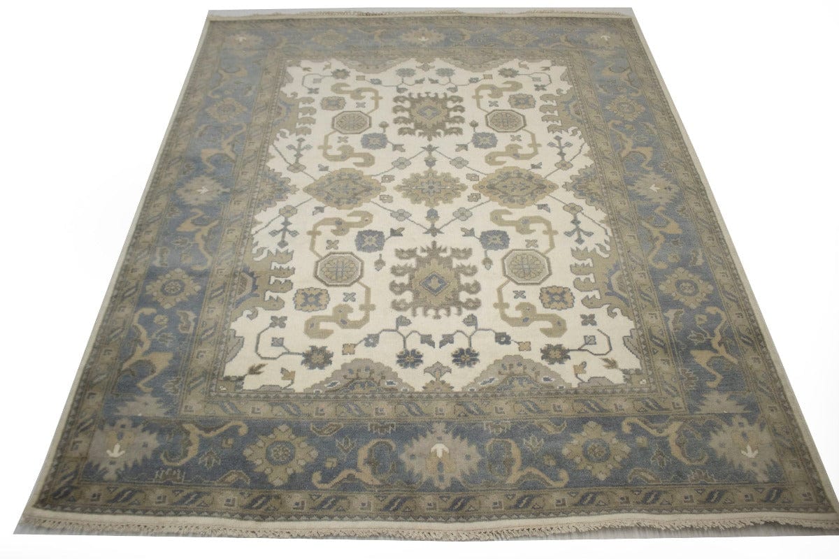 Floral Cream 8X10 Casual Oushak Chobi Oriental Rug