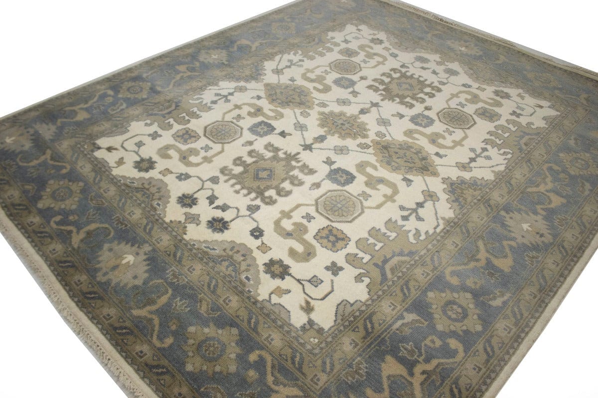 Floral Cream 8X10 Casual Oushak Chobi Oriental Rug