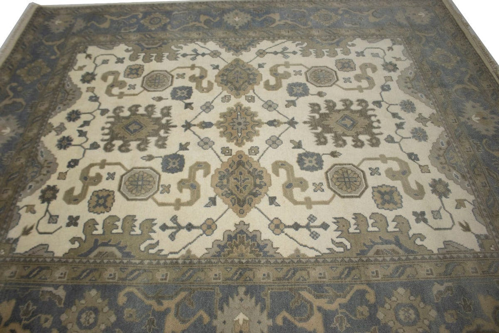 Floral Cream 8X10 Casual Oushak Chobi Oriental Rug