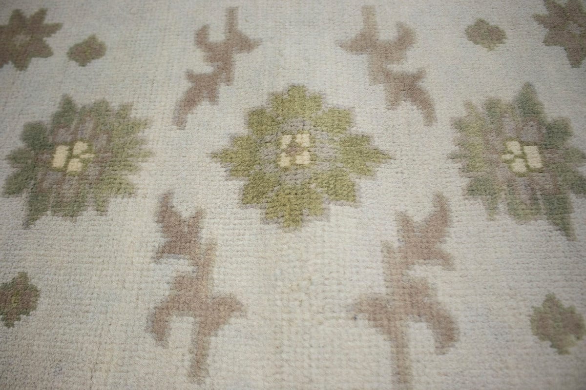 Light Mint Floral 8X10 Oushak Chobi Oriental Rug