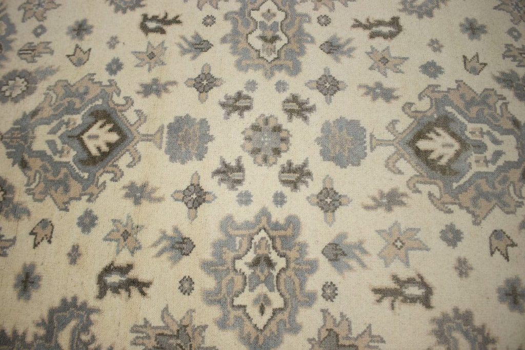 Muted Cream Floral 6X9 Oushak Chobi Oriental Rug