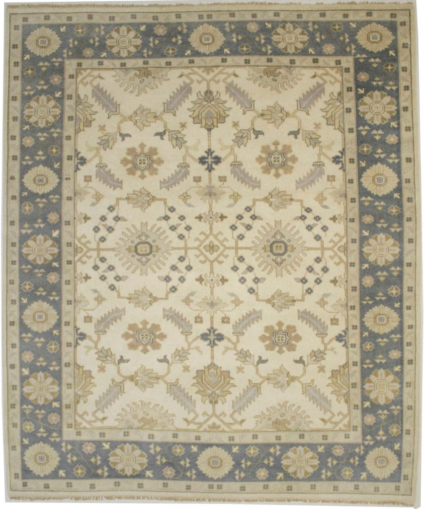 Floral Cream 8X10 Oushak Chobi Oriental Rug