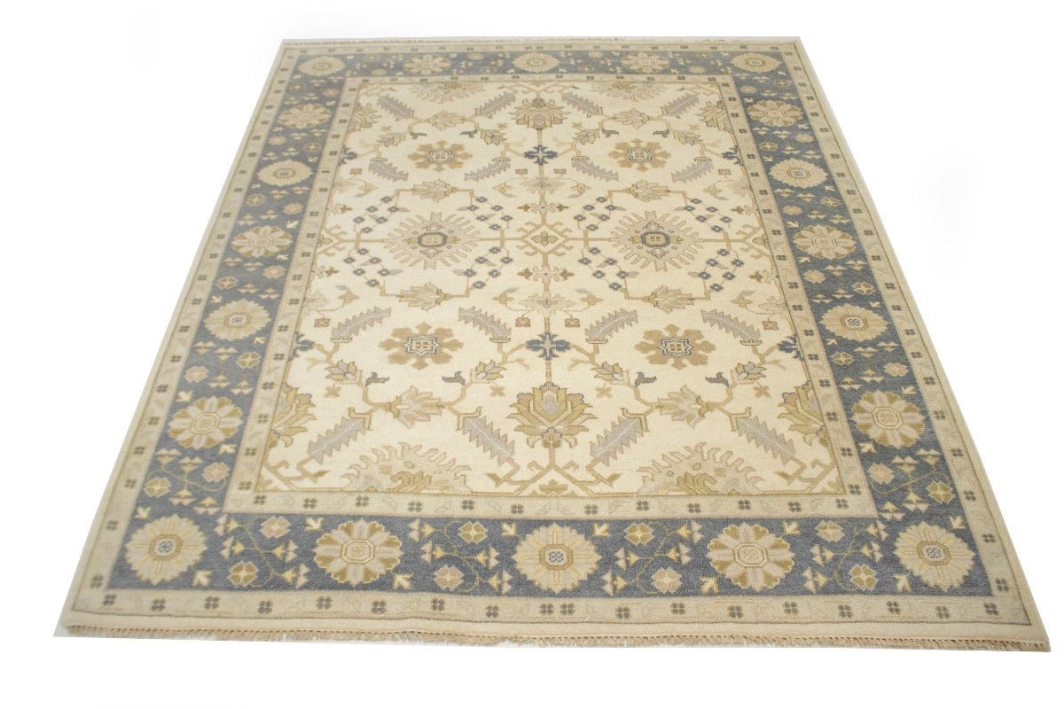 Floral Cream 8X10 Oushak Chobi Oriental Rug