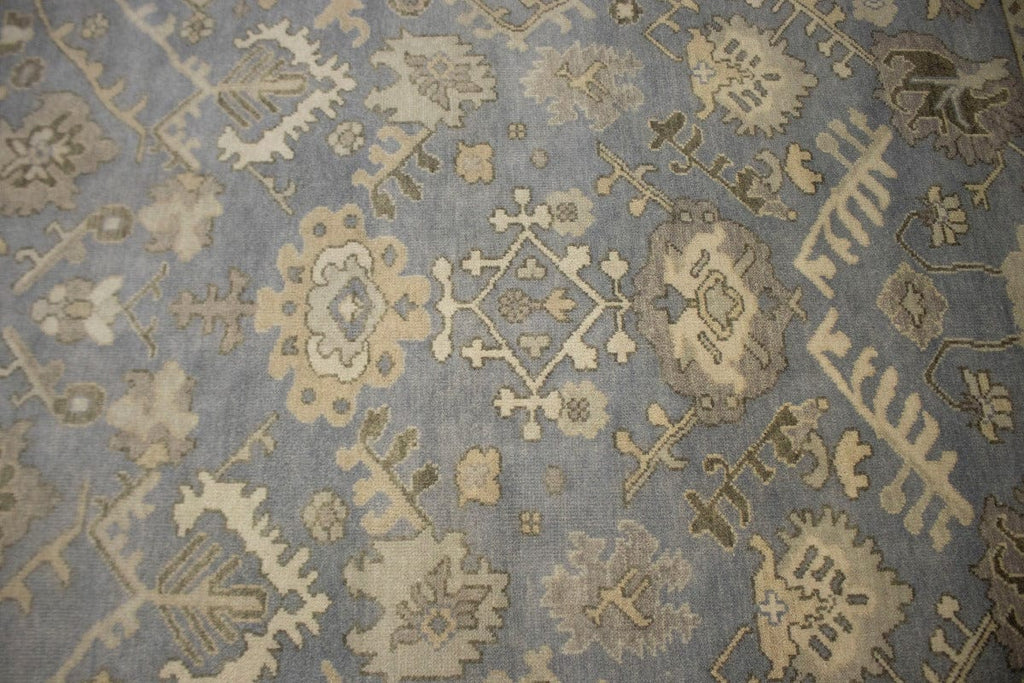 Gray Floral 8X10 Oushak Chobi Oriental Rug