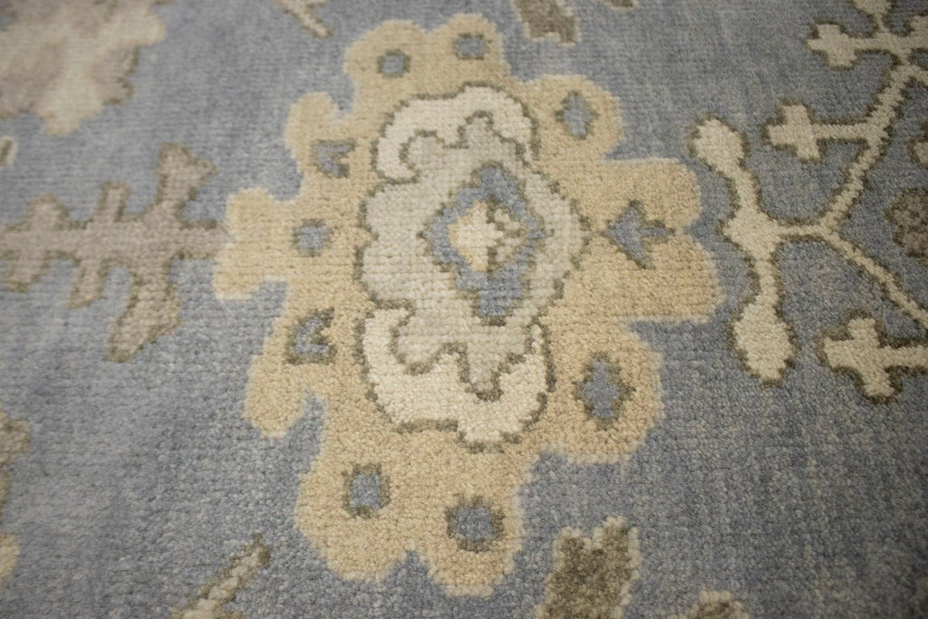 Gray Floral 8X10 Oushak Chobi Oriental Rug