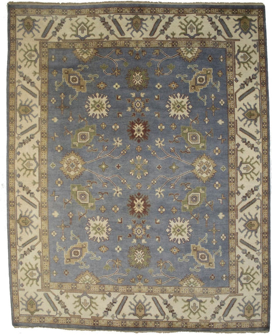 Gray Floral 9X12 Oushak Chobi Oriental Rug