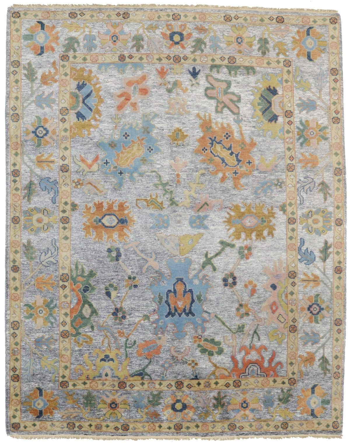 Floral Colorfast 8X10 Oushak Chobi Oriental Rug