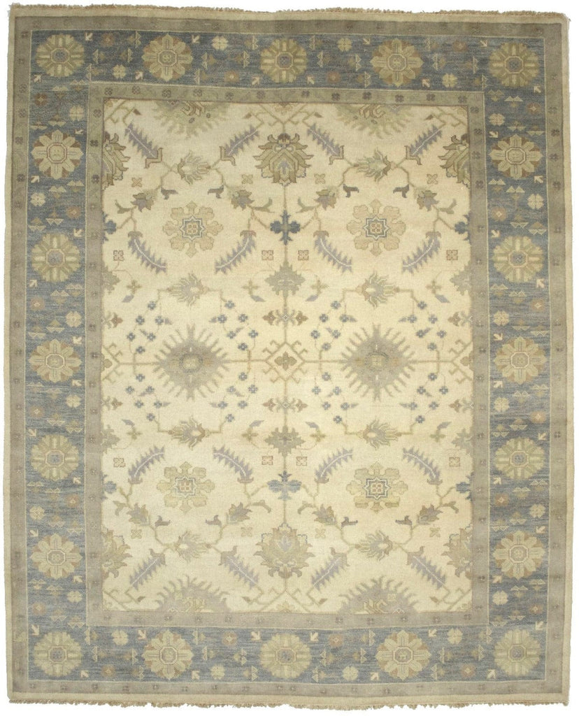 Floral Traditional Cream 8X10 Oushak Chobi Oriental Rug