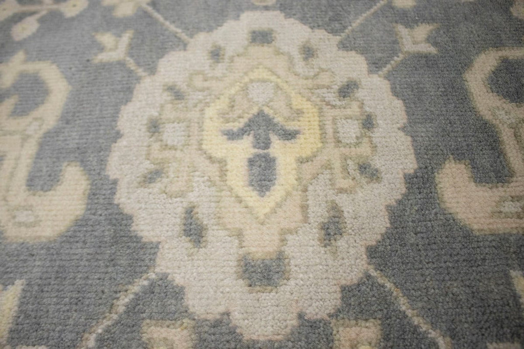 Gray Floral 8X10 Oushak Chobi Oriental Rug