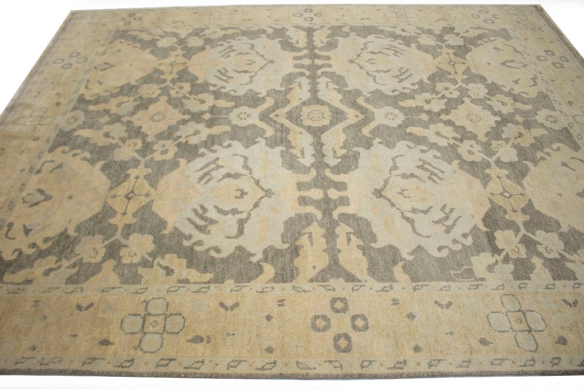 Brown Traditional Floral 8X10 Oushak Chobi Oriental Rug