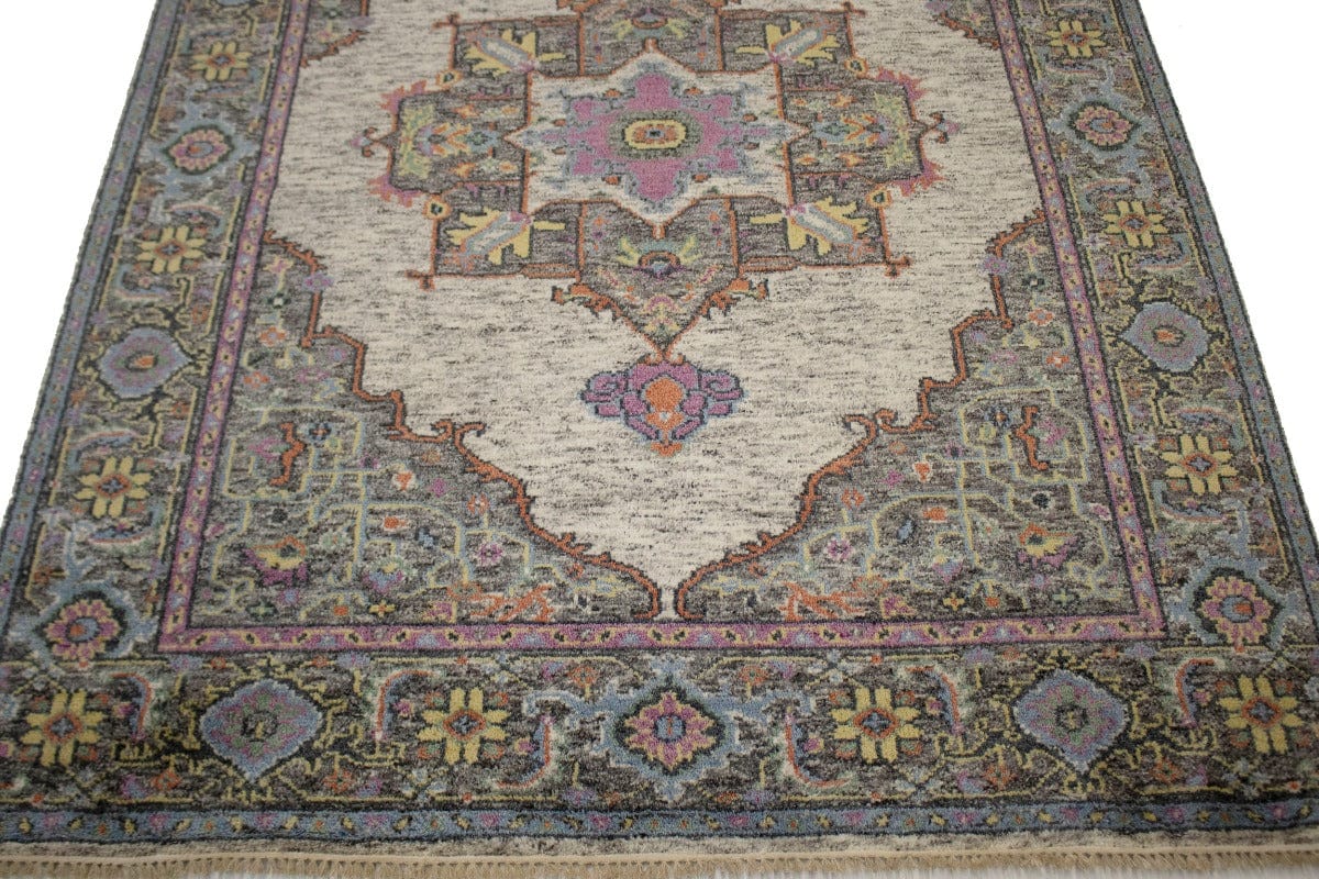 Multicolored Floral 8X10 Heriz Serapi Oriental Rug