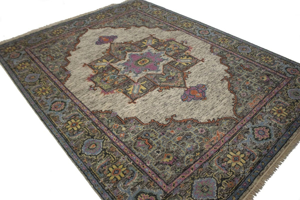 Multicolored Floral 8X10 Heriz Serapi Oriental Rug