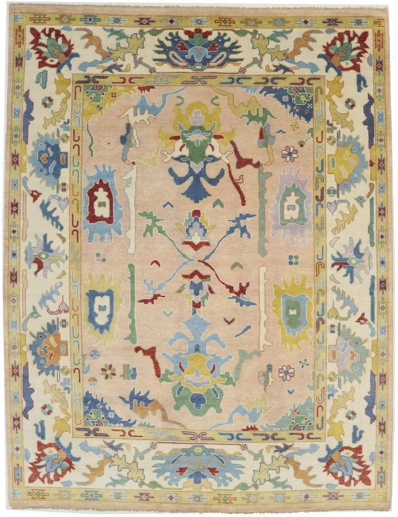 Floral Colorfast 9X12 Oushak Chobi Oriental Rug