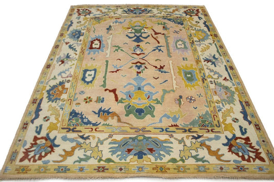 Floral Colorfast 9X12 Oushak Chobi Oriental Rug