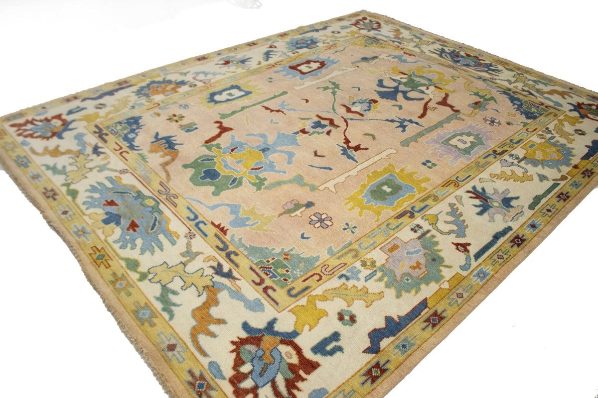 Floral Colorfast 9X12 Oushak Chobi Oriental Rug