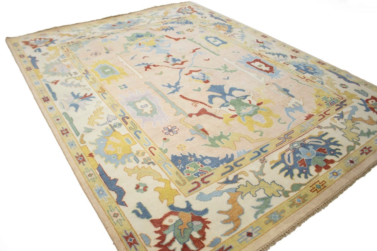 Floral Colorfast 9X12 Oushak Chobi Oriental Rug