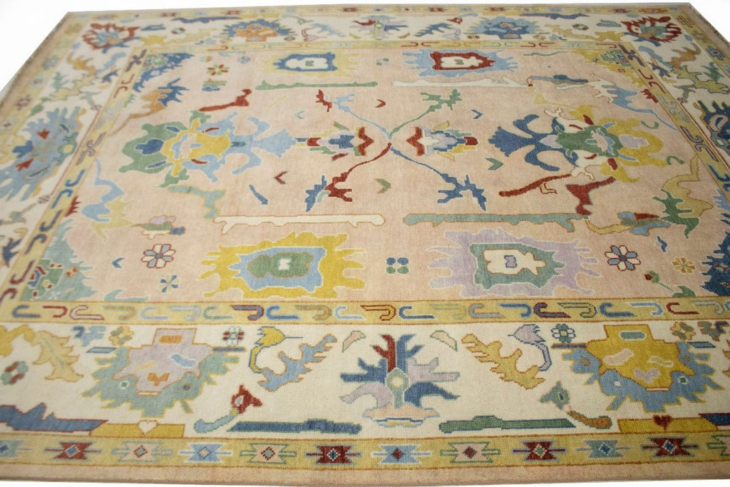 Floral Colorfast 9X12 Oushak Chobi Oriental Rug