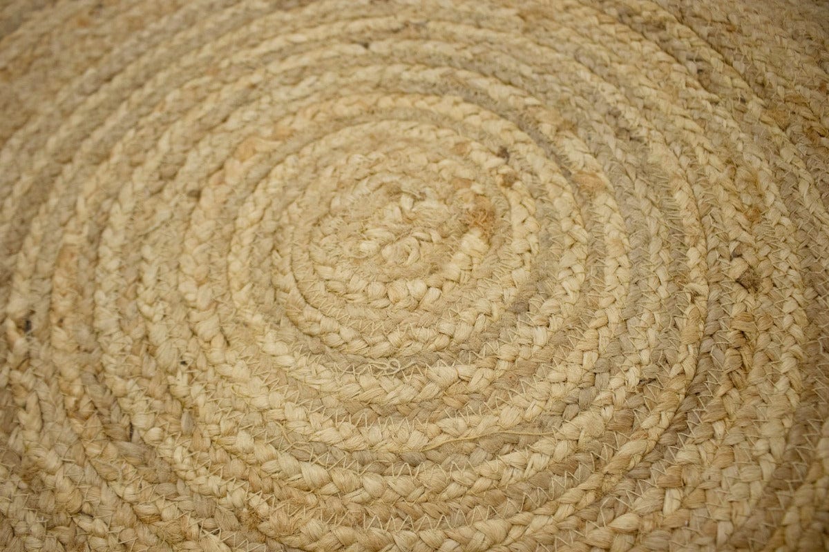 Reversible Braided Style 7X7 Jute Modern Round Rug