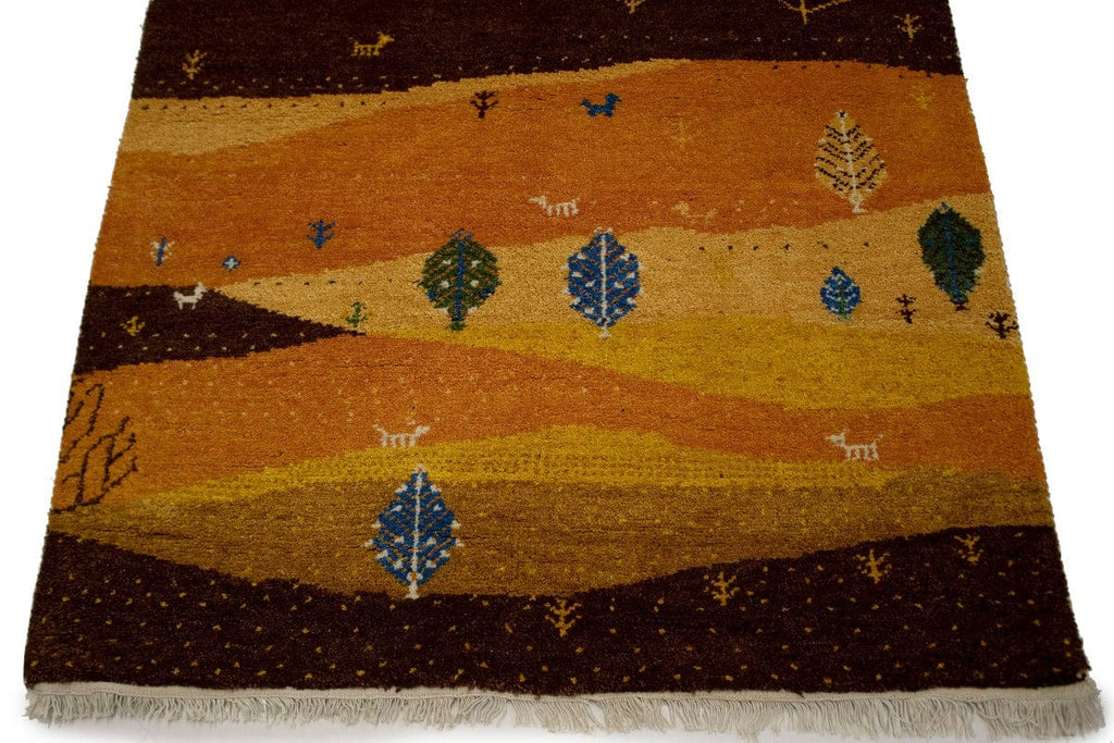 Multicolored Tribal 4X6 Indo-Gabbeh Oriental Rug
