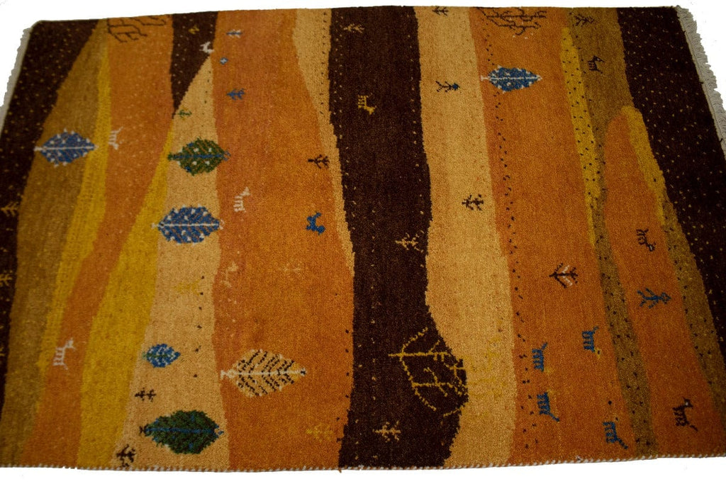 Multicolored Tribal 4X6 Indo-Gabbeh Oriental Rug