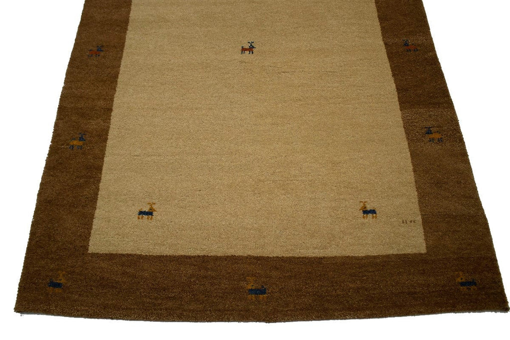 Beige Tribal 5X7 Indo-Gabbeh Oriental Rug