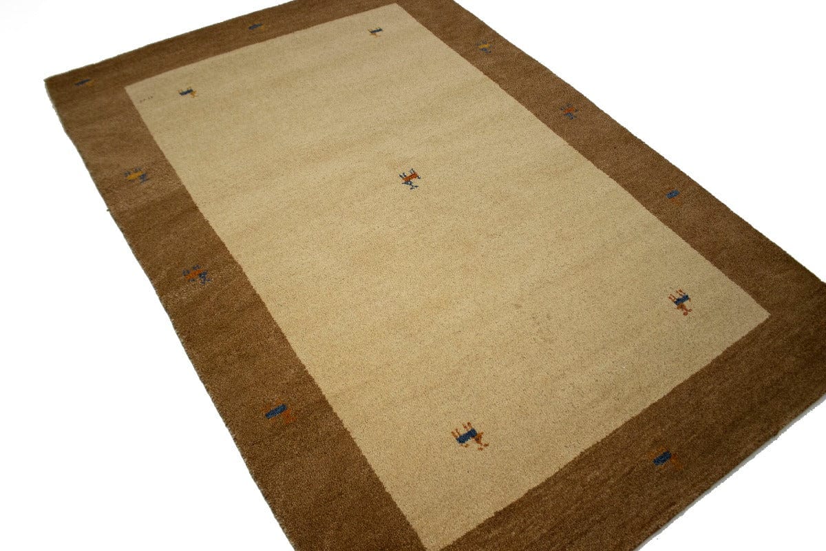 Beige Tribal 5X7 Indo-Gabbeh Oriental Rug