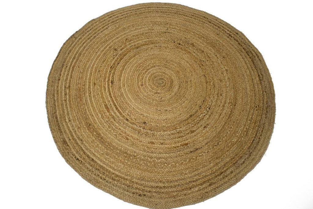 Reversible Braided Style 4X4 Jute Modern Round Rug