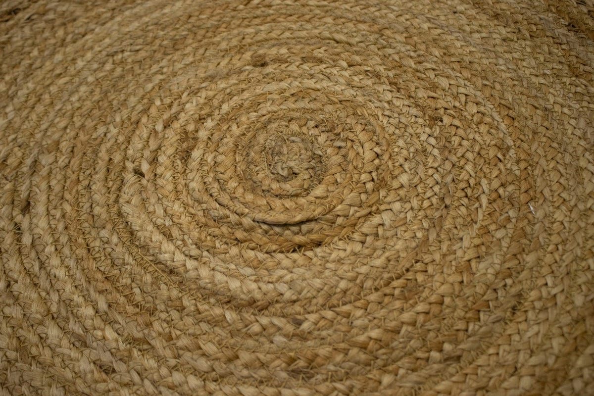 Reversible Braided Style 4X4 Jute Modern Round Rug