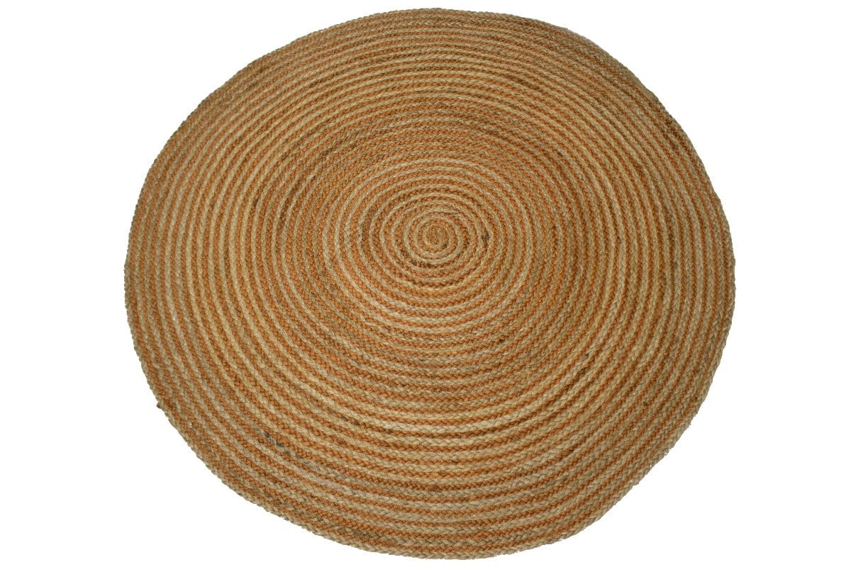 Reversible Braided Style 4X4 Jute Modern Round Rug