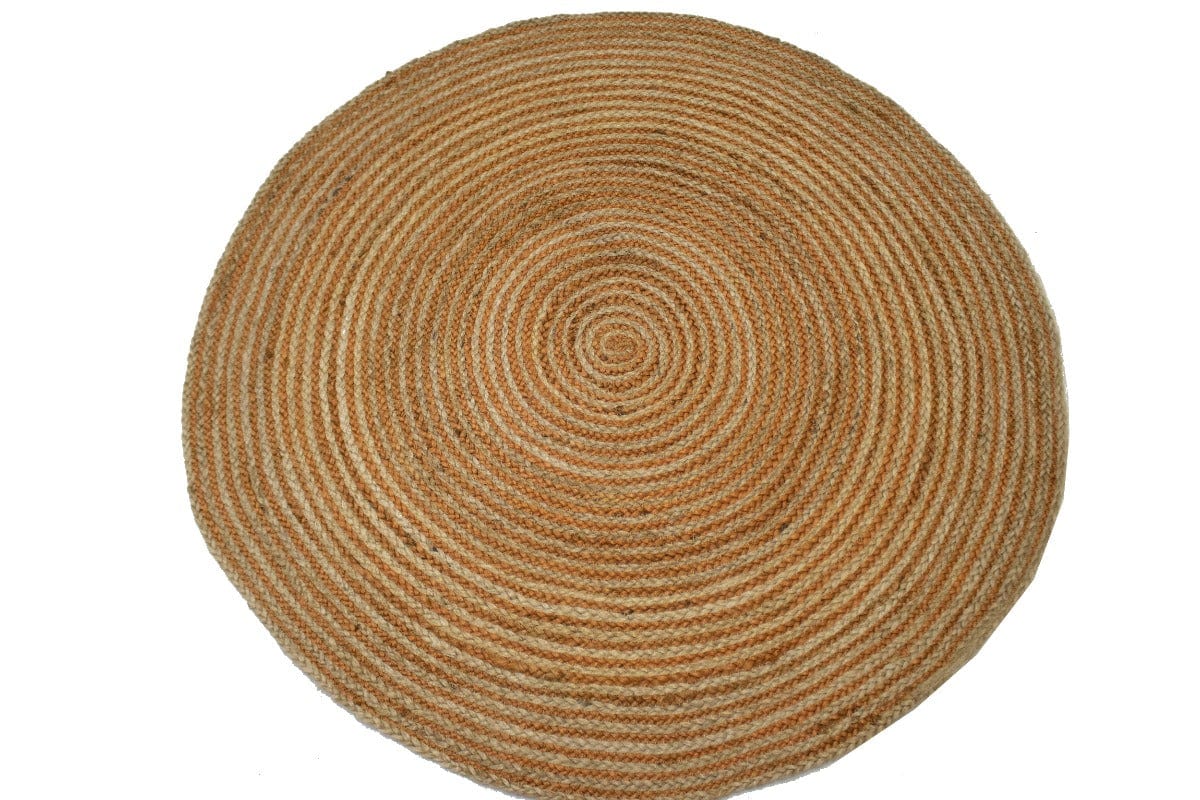 Reversible Braided Style 4X4 Jute Modern Round Rug