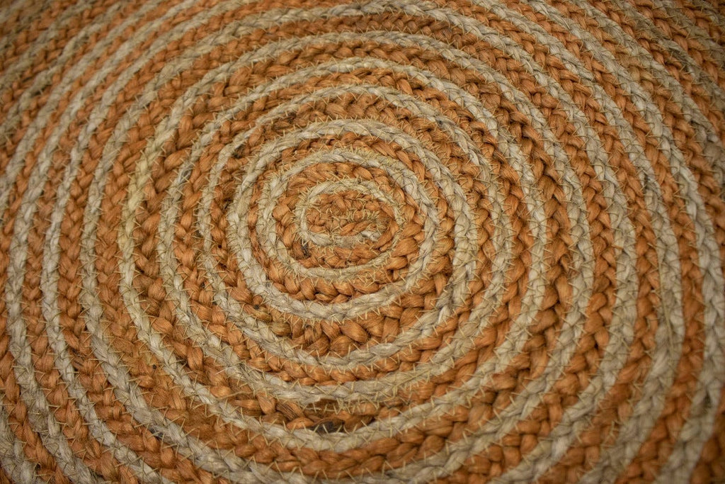 Reversible Braided Style 4X4 Jute Modern Round Rug