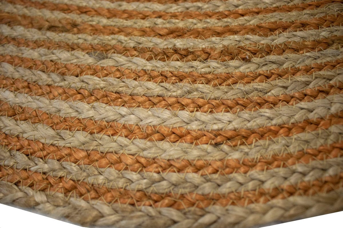 Reversible Braided Style 4X4 Jute Modern Round Rug