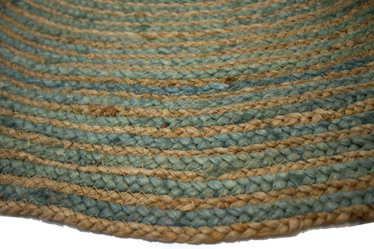 Reversible Braided Style 4X4 Jute Modern Round Rug