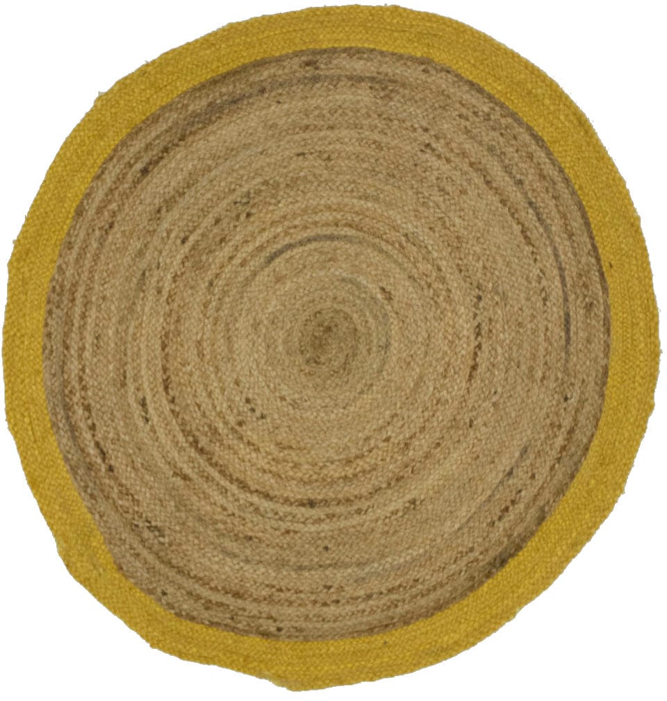 Reversible Braided Style 3X3 Jute Modern Round Rug