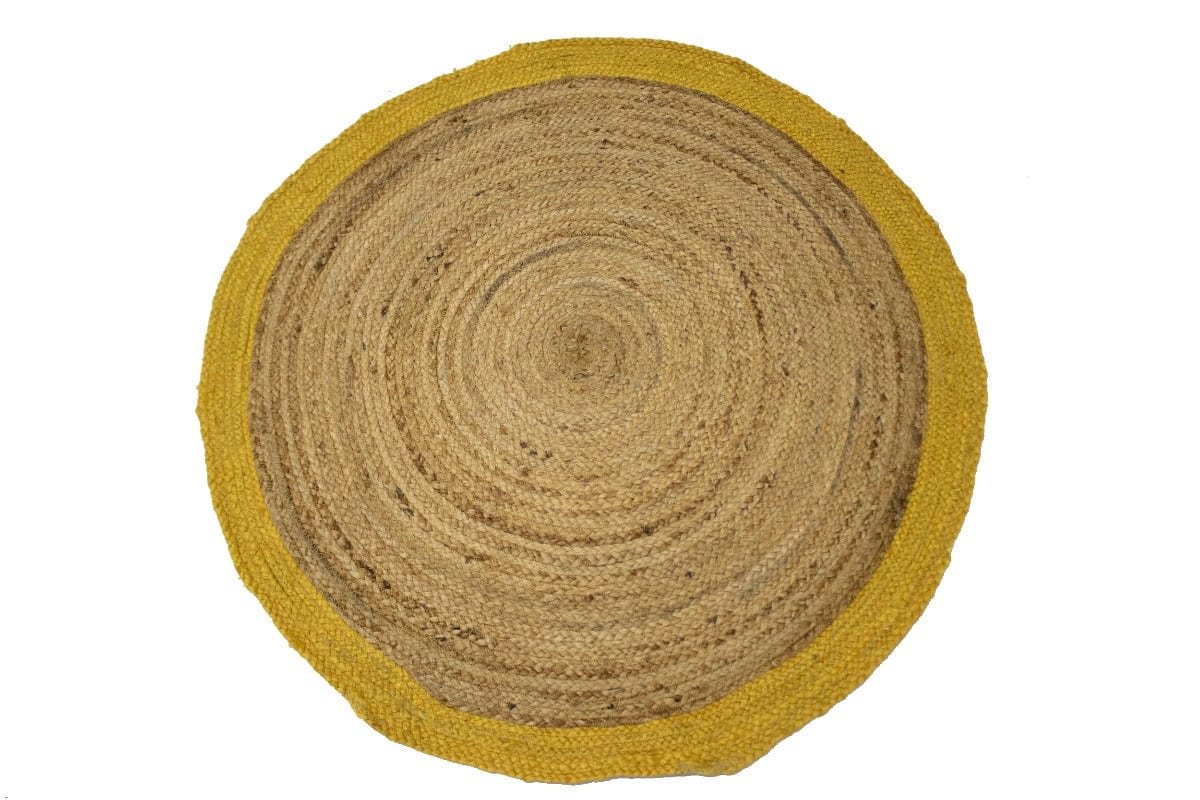 Reversible Braided Style 3X3 Jute Modern Round Rug