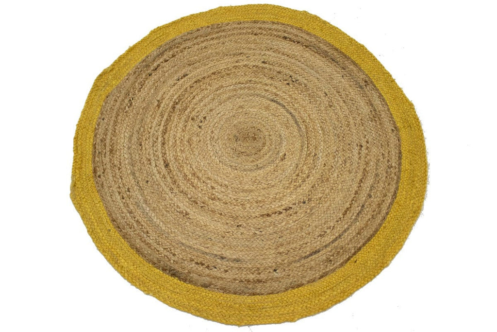 Reversible Braided Style 3X3 Jute Modern Round Rug