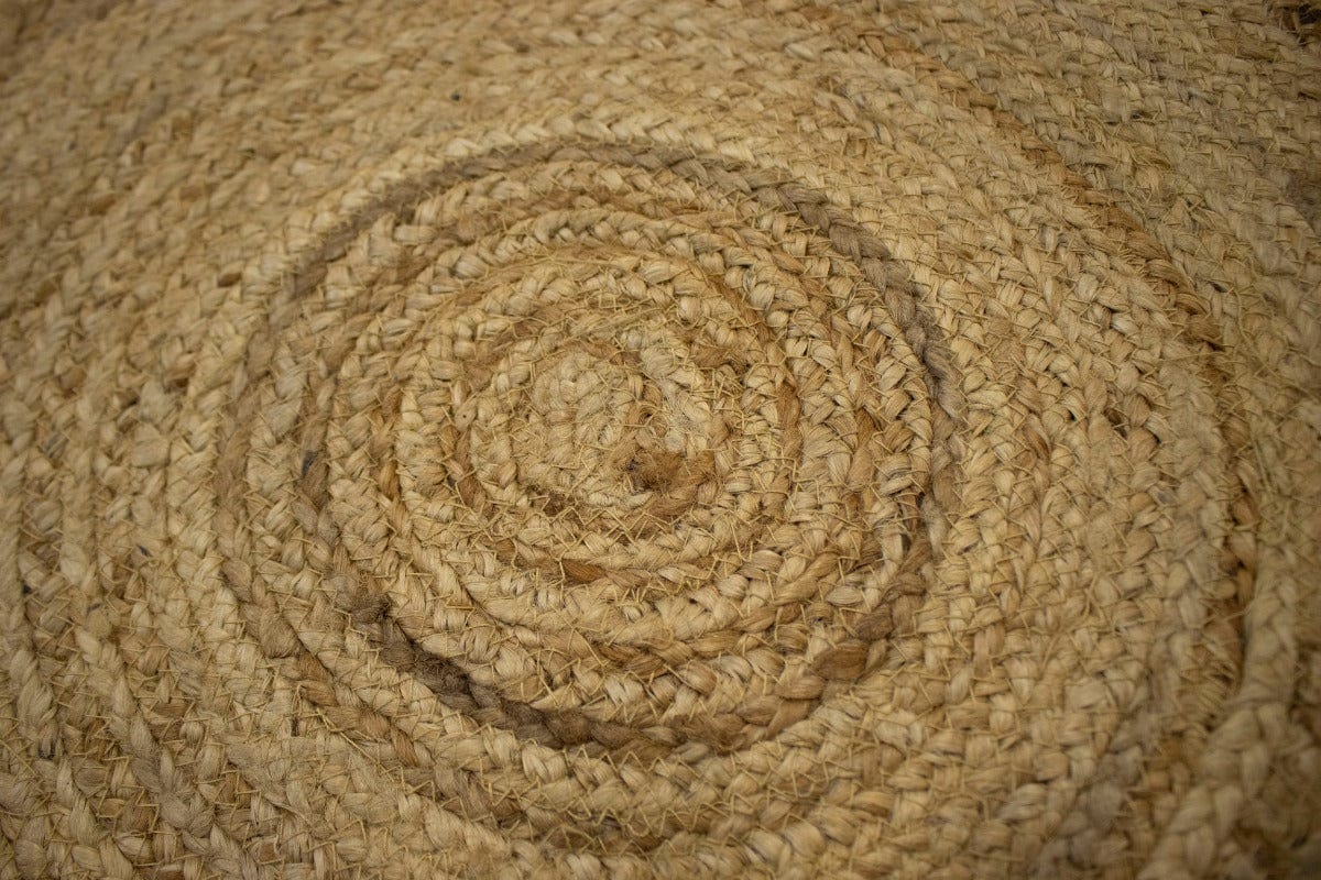 Reversible Braided Style 3X3 Jute Modern Round Rug