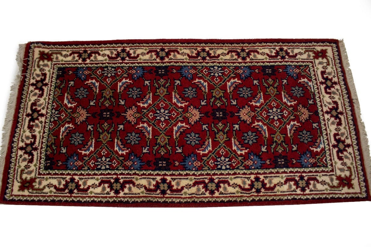 Red Floral Tribal 2'4X4'6 Indo-Bidjar Oriental Rug